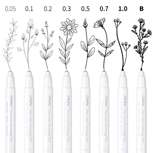 Ohuhu Alcohol Markers, Double Tipped Art Marker Set For Kids Adults Fineliners Drawing Pen, Set Of 8 Pack Ultra Fine Line Drawing Markers #TOP6