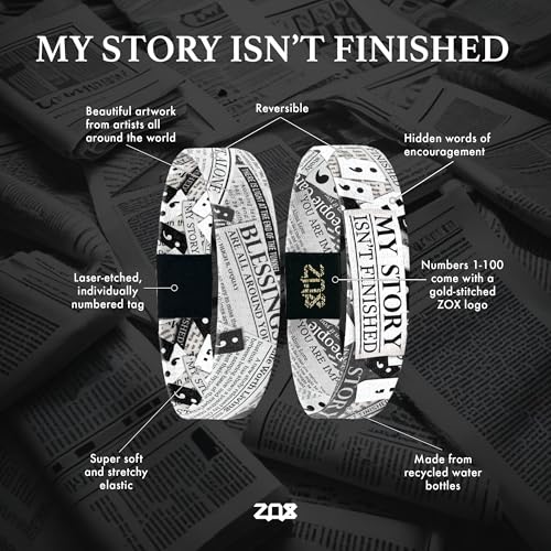 ZOX Bracelets — Stretchy Elastic Band with Motivational Affirmations and Beautiful Artwork, Great Wristband Gift for Men & Women of All Ages3