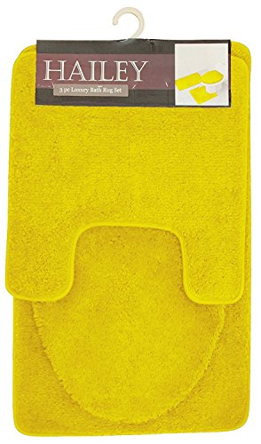 Hailey 3 Piece Bath Rub Set, Tub, Contour, Lid Yellow