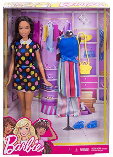 Muñeca Barbie Fashion morena miniatura 3