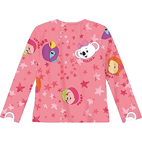 Blusa Meia malha stretch manga longa, Mundo Ripilica, Meninas, Coral, 2