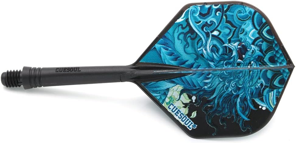 CUESOUL Integrated Dart Shaft and Flights with Four Mythological Symbols Design-Size M 28mm