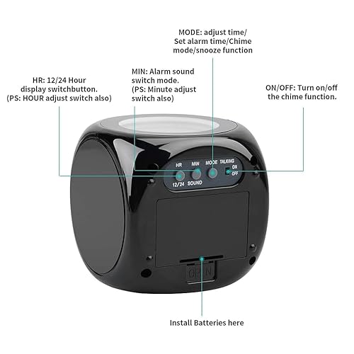 The Perfect Part PROJECTION ALARM CLOCK With Charging Cable, Battery Operated Smart Alarm Clocks thumb #3