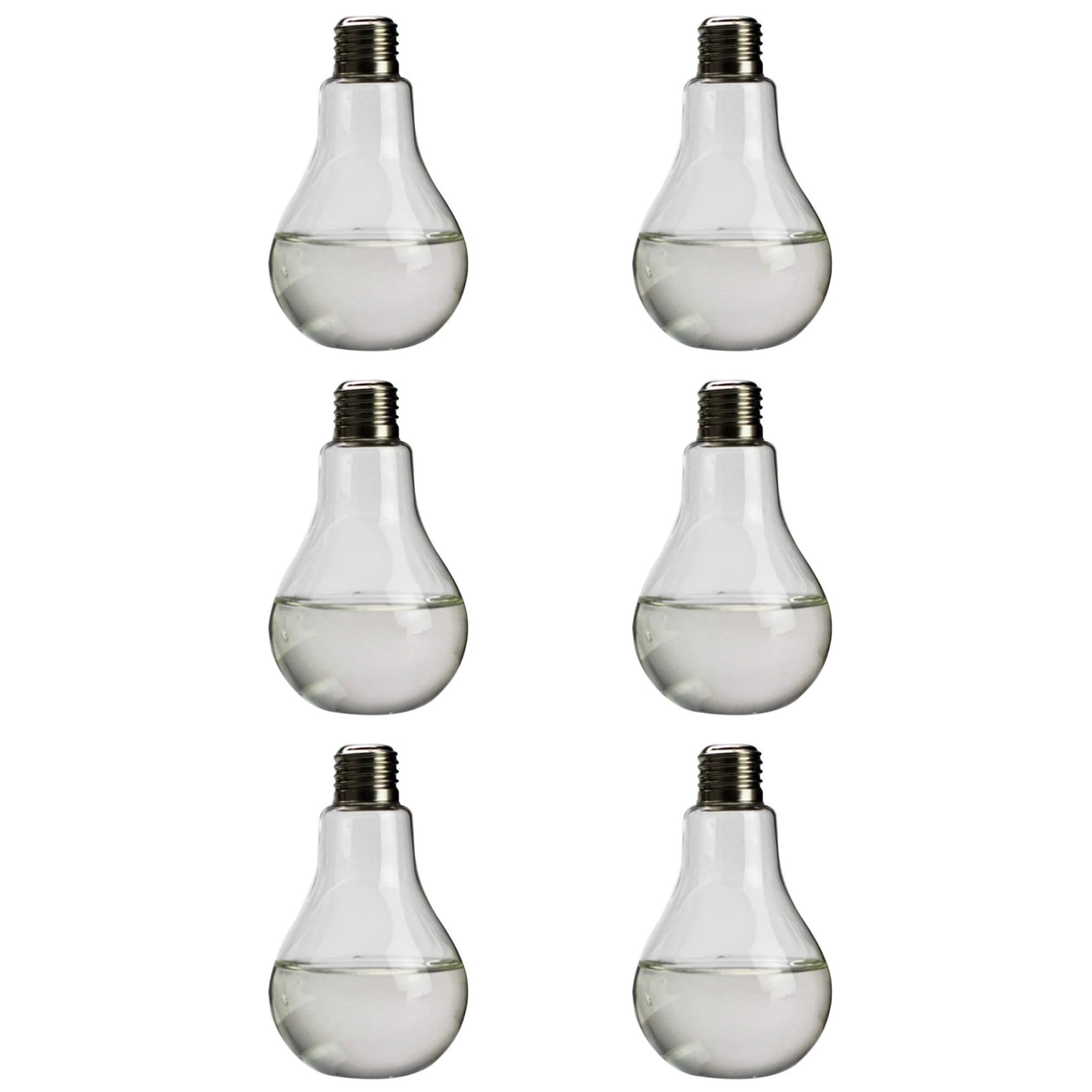 Jarron de Vidrio Transparente Tipo Bombilla Florero para Plantas de Interior y Centros de Mesa