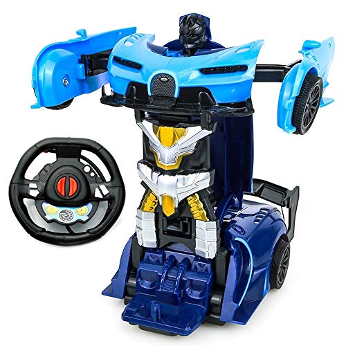 PETRLOY 2.4G elektrische Fernbedienung Fahrzeug 01.22 8 km/h RC Car One-Button-Deformation Ferngesteuerte Rennwagen High Speed ​​Roboter Sport Car RC Kampf Spielzeug-Kind-Kinder Geburtstags-Geschenk Cover