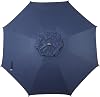 Abba Patio 9FT Lyon Outdoor Patio Umbrella Cover Replacement, 9 Sturdy Ribs UV Protection Waterproof for Garden Deck Backyard Pool,Only Umbrella Replacement Canopy,Dark Blue