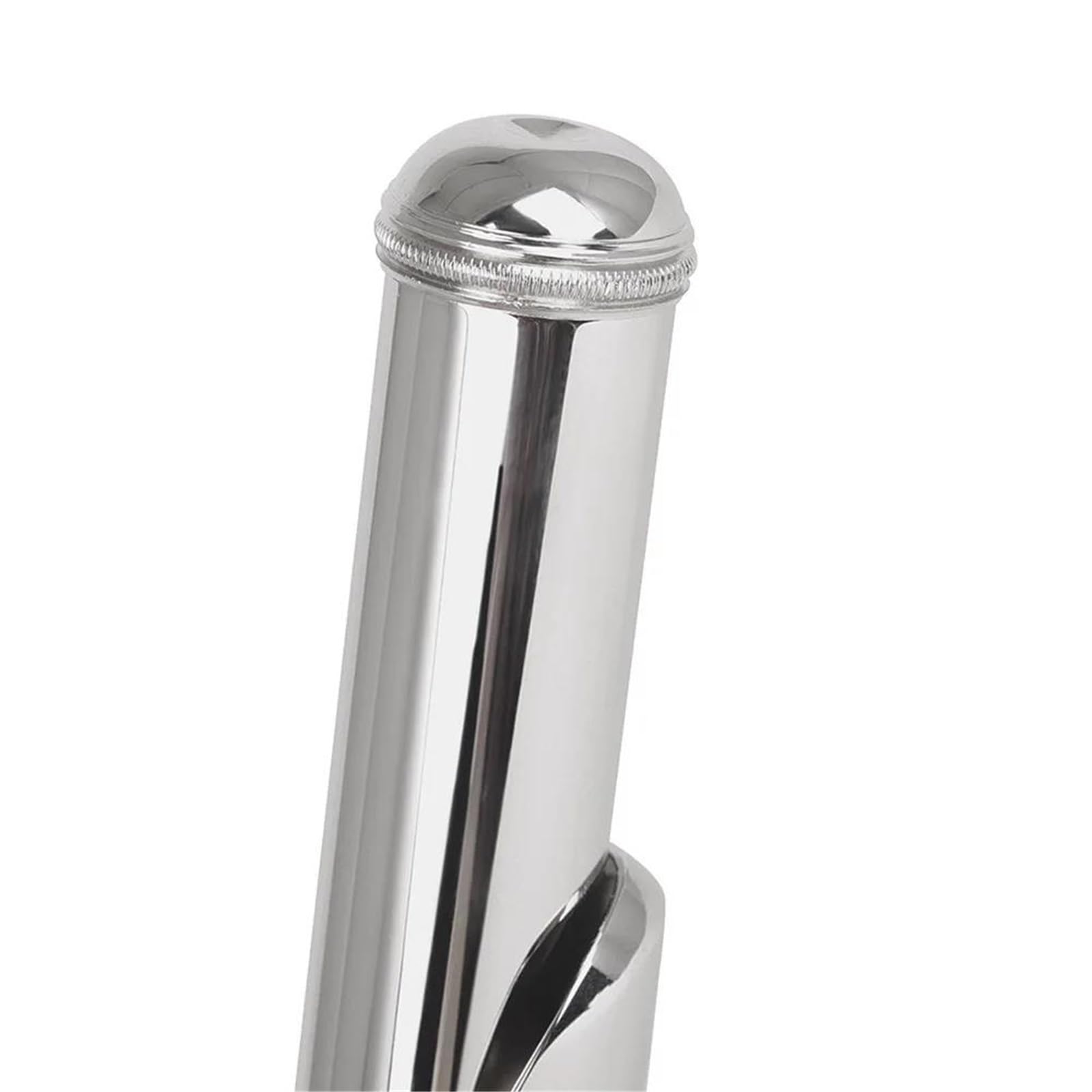 Flauta Principiantes Boquilla de flauta profesional de latón blanco niquelado con curvatura para instrumentos de viento madera adecuada para principiantes