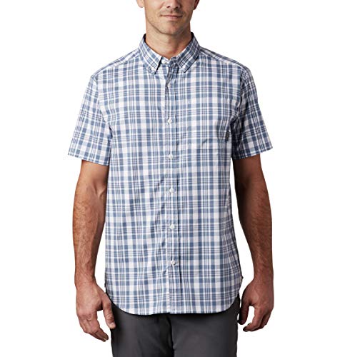 Columbia mens Rapid Rivers Ii Short Sleeve Plaid Shirt, Comfort Stretch Button Down Shirt, Mountain Medium Plaid, 3X-Large Tall US