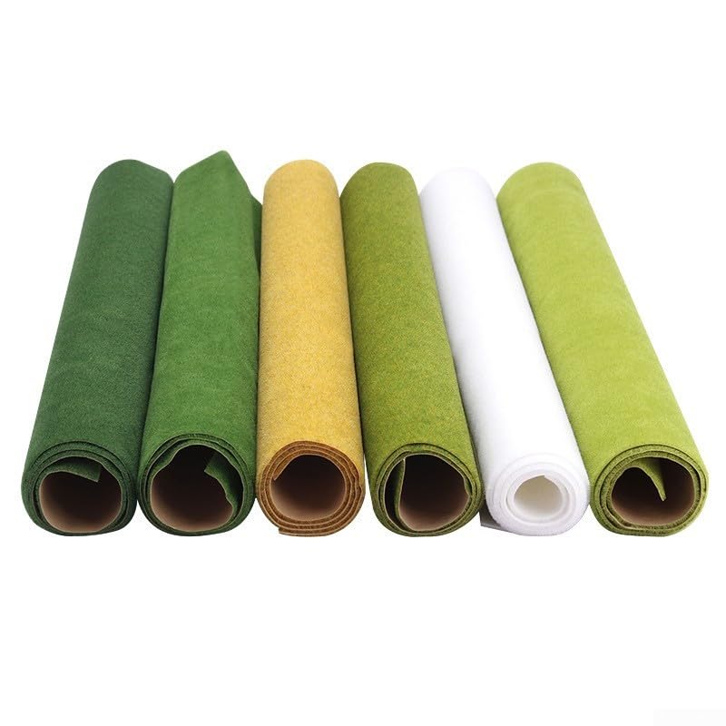 Premium Grass Landscape Mat Rolls for Modelling Dioramas and DIY Projects (Light Green 50 * 50cm)