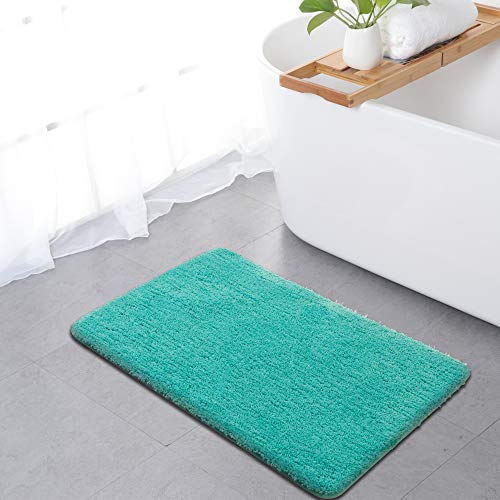 SFLXO 80cm x 50cm Non Slip Bath Mat Machine Washable Durable Soft Fluffy Microfiber Bathroom Mat Water Absorbent Bath Rug Turquoise - Cosy Home Interiors SFLXO 80cm x 50cm Non Slip Bath Mat Machine Washable Durable Soft Fluffy Microfiber Bathroom Mat Water Absorbent Bath Rug Turquoise - Image 6