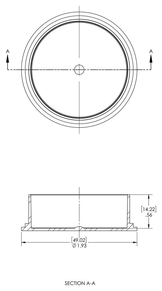 Caplugs 99394490 Plastic Conductive Cap for Threaded and Non-Threaded Connectors CEC-26, E/VAC, to Cap Nominal Thread Size 1-5/8