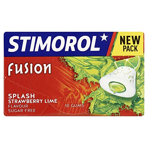 Stimorol Max Splash Strawberry Lime chewing-gum sans sucre goût fraise citron vert 21 pcs