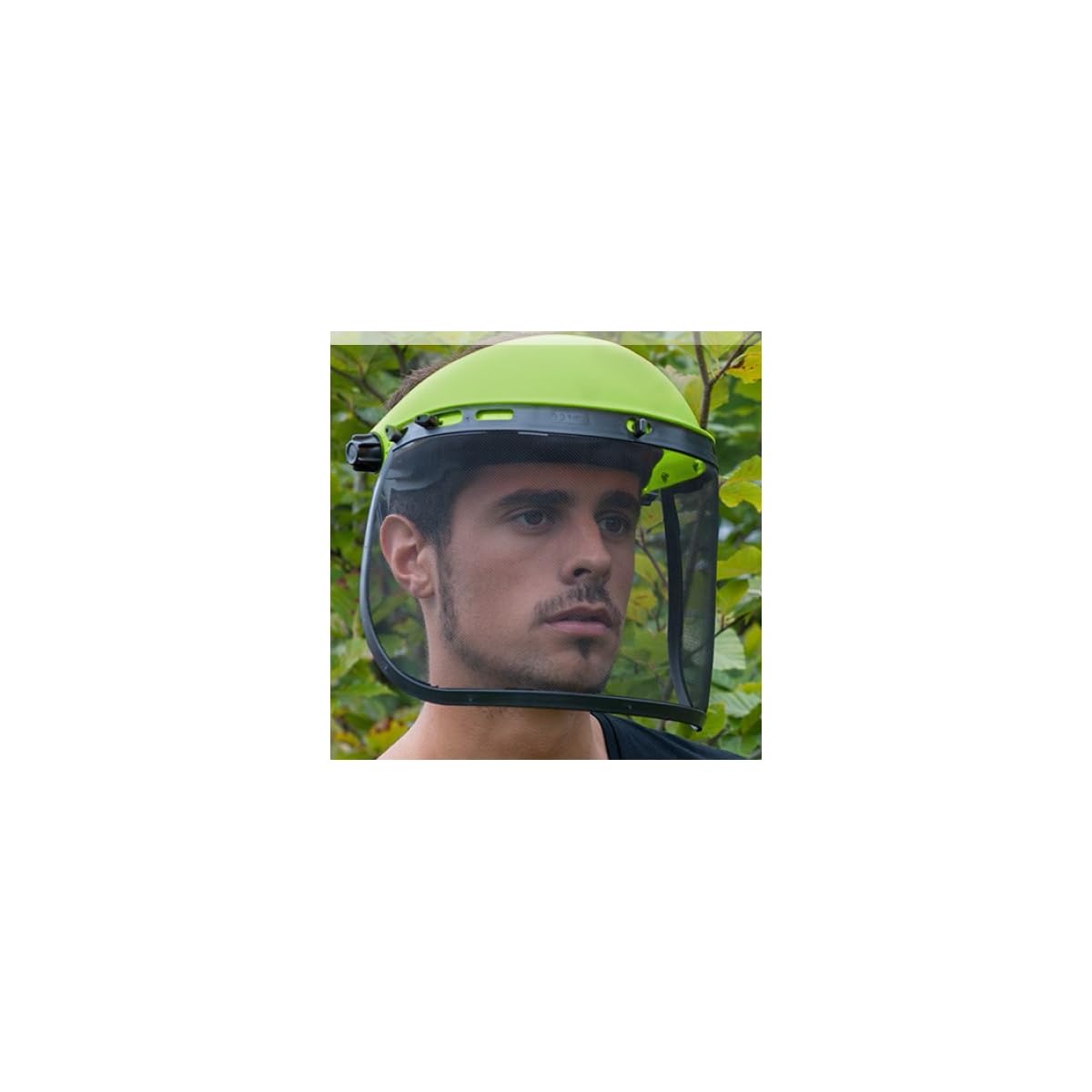VITO – Desbrozadora térmica de 52 cm³ con ruedas, hoja Ø 255 mm + casco de seguridad de malla