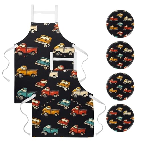 Tablier de cuisine lot de 2 tablier de serveuse pour restaurant