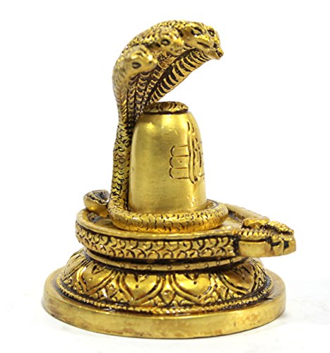 Shivling de latón para decoración o pooja miniatura 3