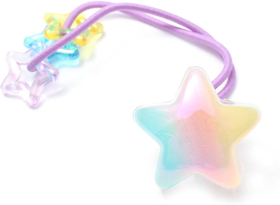 Amazon.co.jp: ヘアゴム キッズヘアゴム C25-94 スター 星型 オーロラ