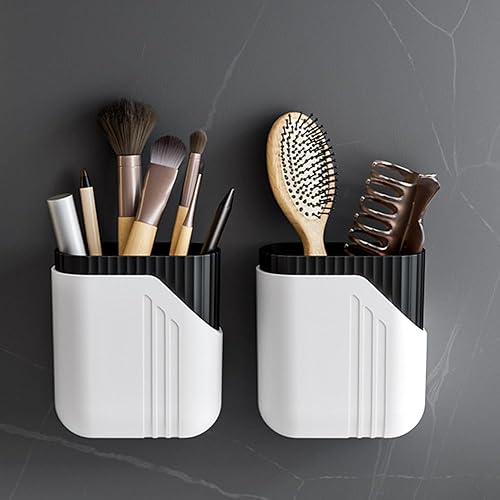 Miniatura 2 de MRPAPA Paquete de 2 organizadores de almacenamiento de pared desmontables con agujeros de drenaje, 3.5 x 2 x 4 pulgadas, adhesivo fácil de limpiar,