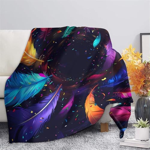 Jeté de canapé microfibre coloré lit couverture voyage compact - 5
