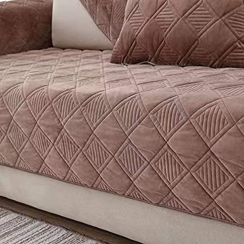 uyeoco Samt Sofabezug 1 2 3 4 Sitzer Couchbezug L Form Ecksofa Sofa/Couch überwurfdecke, Samt Couch Überwürfe Sofahusse Sofaüberwürfe rutschfest Sofa Abdeckung ( Color : H , Size : 70x120cm 1pc ) Cover