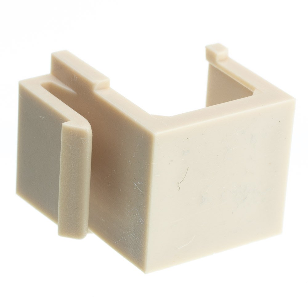 Keystone Insert, Beige/Ivory, Blank Insert Module for Wall Plate, Beige Keystone Jack Inserts for Wallplate, CableWholesale
