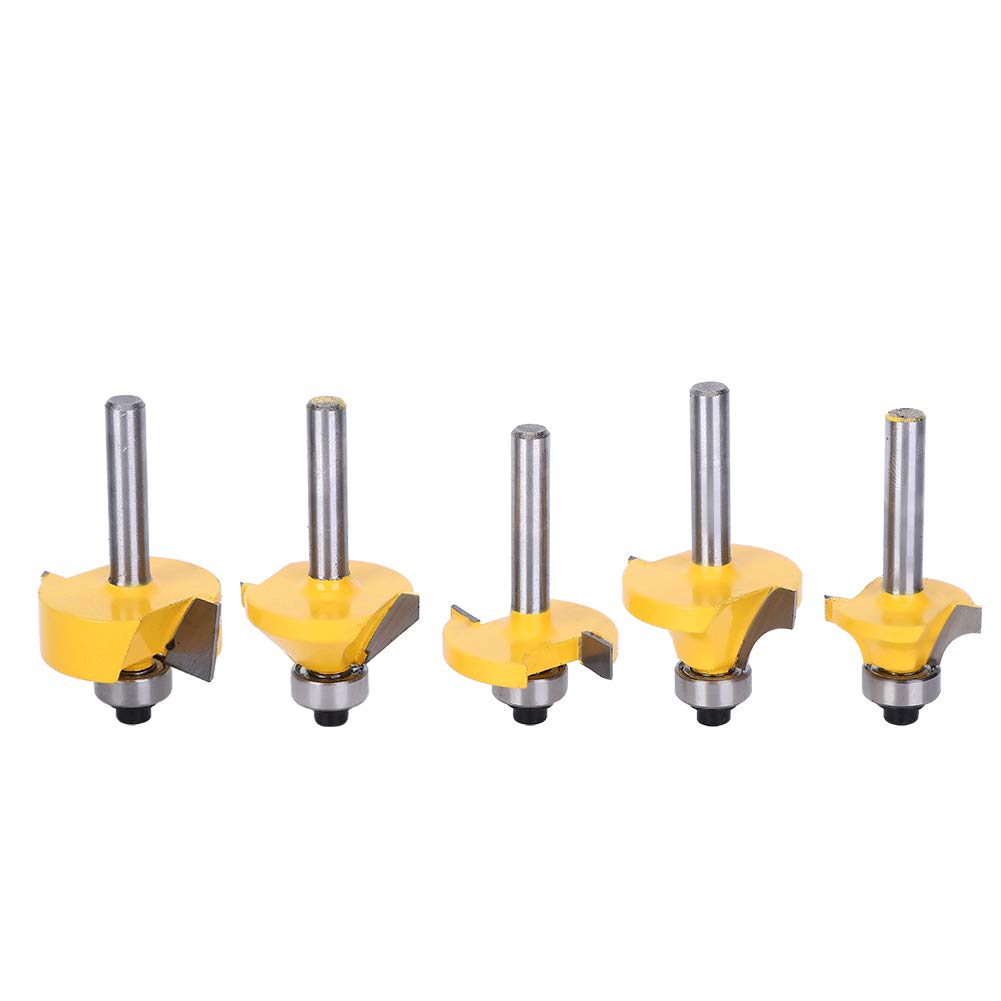 GOTOTOP Set di 24 frese per fresatura con codolo 1/4", per falegnameria, accessori per tavole di fiori, legno duro, legno tenero