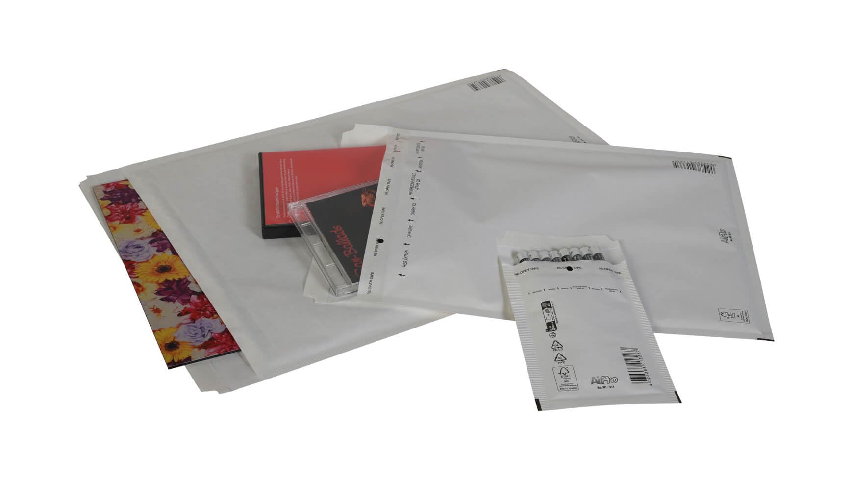 200x Luftpolstertasche weiß 370 x 290 mm ohne Fenster Selbstklebestreifen Weiss Luftpolsterumschlag Luftpolsterversandtaschen