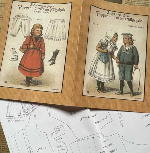ビスクドール セーラー服 ドレス ワンピ まとめ 型紙アンティーク ドイツ語 デザイン アンティーク ヴィンテージのサムネイル