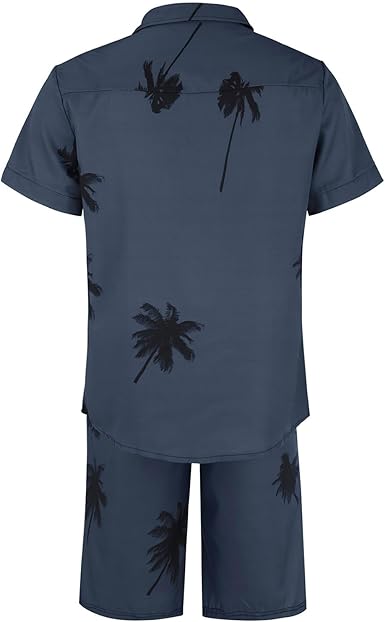 Vejtmcc Tenue D'été 2 Pièces Pour Homme - Imprimé Hawaïen - T