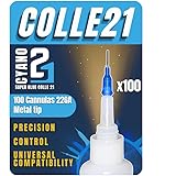 💎 Caractéristiques exceptionnelles Embout Métallique Haute Résistance : Pour une durabilité accrue et une précision maximale lors de chaque application, bien plus fiable que les embouts en plastique. Matériaux Premium : Conçues pour durer, ces canules résistent aux produits chimiques et à l’usage intensif. Précision et Contrôle Absolus : Chaque goutte est maîtrisée pour minimiser les débordements et éviter le gaspillage. Compatibilité Parfaite : S’adaptent parfaitement aux flacons Super Glue Colle21 pour une utilisation simple et efficace. Lot de 10 canules : Pour ne jamais manquer d’outils performants lors de vos projets.