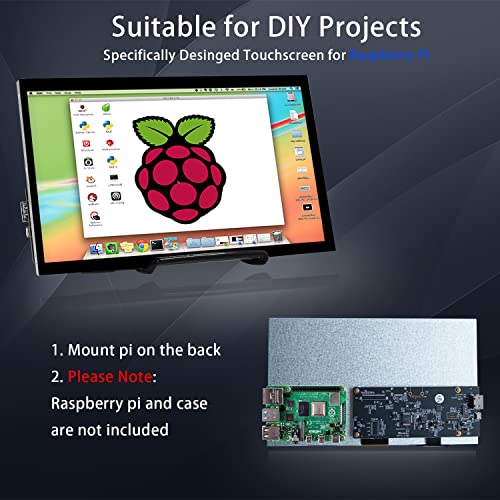Hamtysan 10.1'' Raspberry Pi Screen Touchscreen Monitor 1024×600 Hdmi Computer Monitor Fhd Ips Lcd Laptop Monitor For Raspberry Pi 4/3/2/Zero/B/B+ Jetson Nano Win11/10/8/7, Driver Free #TOP3