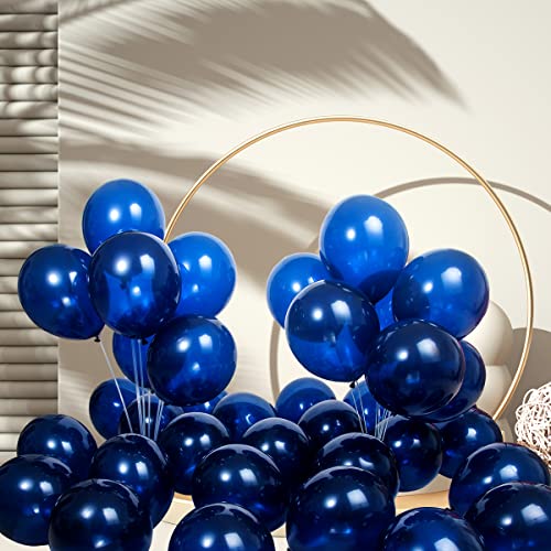 Image of 300 Pack Navy Blue Balloons 12 inch Royal Navy Latex Party Balloon Bulk for Various Party Events Decorations