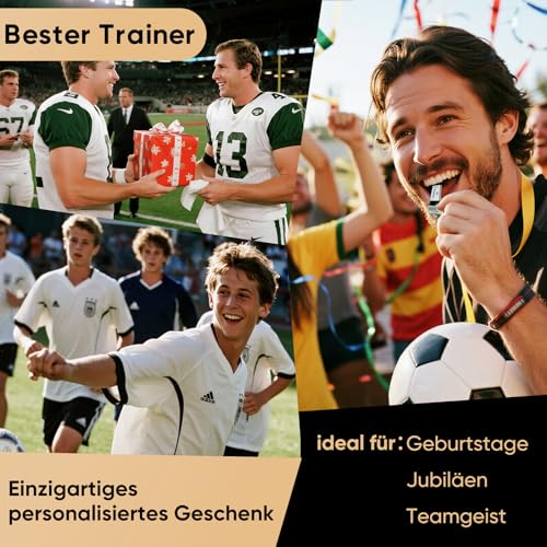 Trillerpfeife Personalisiert aus Edelstahl mit Wunschgravur & Schlüsselband, Schiedsrichter Pfeifen Laut Notfall mit Namen, Personalisierte Geschenke für Fußball Sport, Trainer, Schiedsrichter, Lehrer