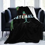 Guatemalan Flag Guatemala Quetzal Birds Throw Blanket 50'x40' Ultra-Soft Micro Fleece Cozy Flannel for Sofa Couch Bed Chair Lightweight All Seasons