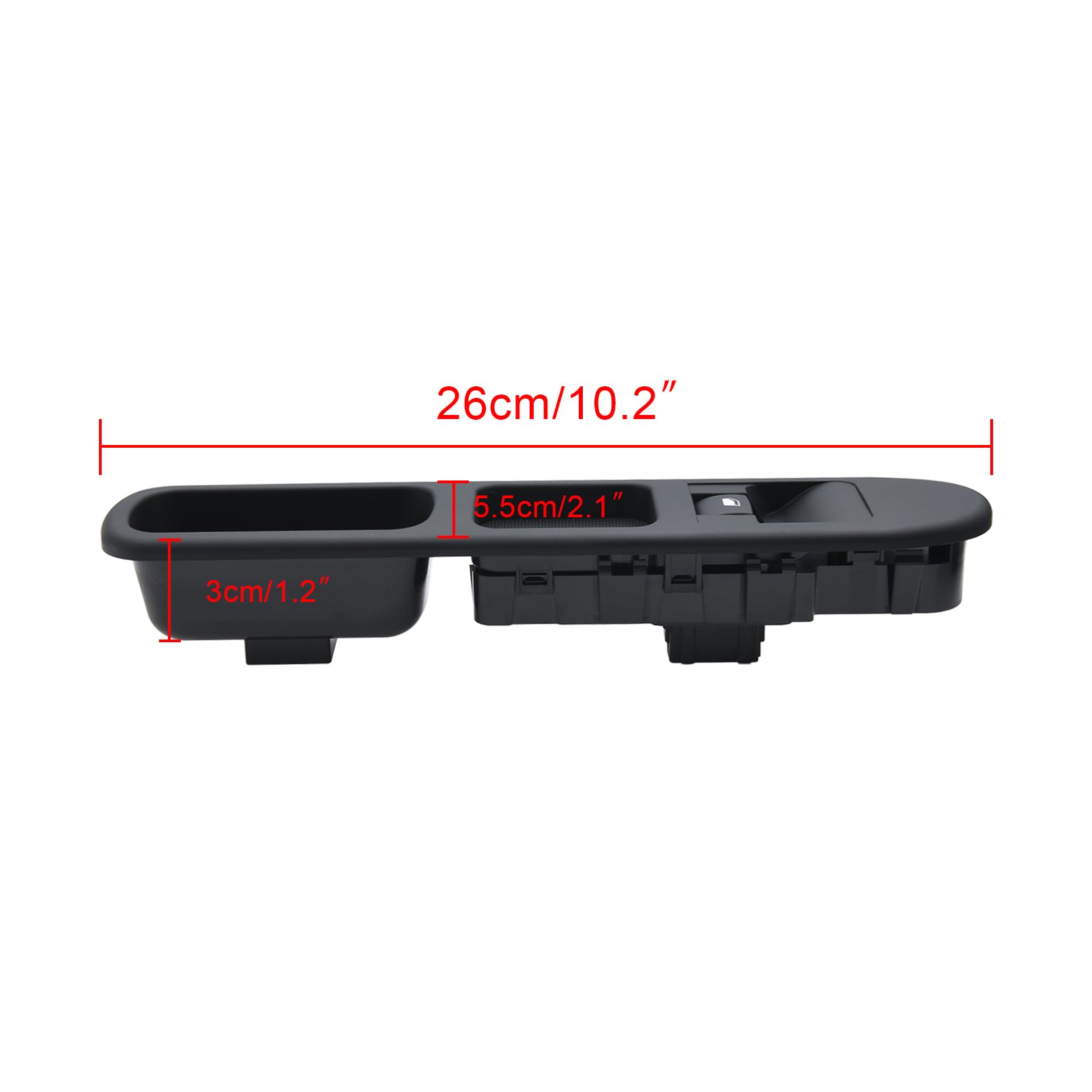 KAOLALI Commande Leve Vitre 207 Passager + Côté Conducteur 2 Pièces, Interrupteur de Lève-Vitre 207 pour Peugeot 207 Citroen c3 6554.QC, Bouton électrique Fenêtre 6 broches 6490HQ 6554HJ