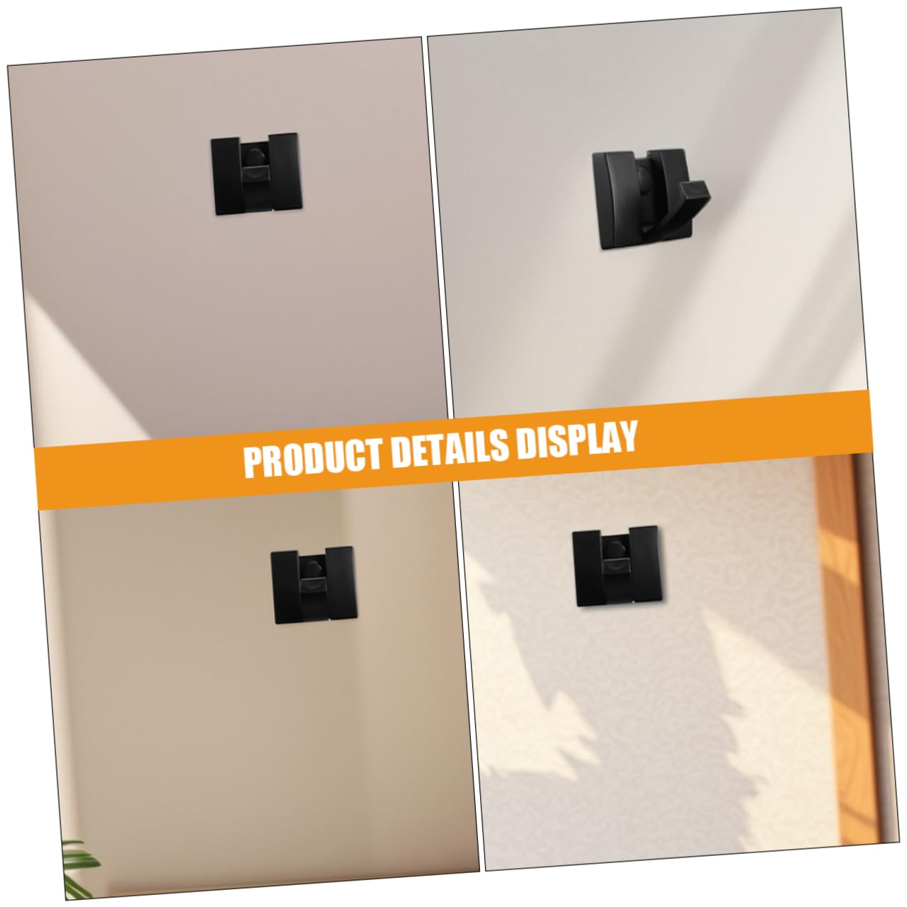 SHOWERORO 4piezas Ganchos Plegables Decorativos Para Colgar Gancho De Pared Modular Aluminio