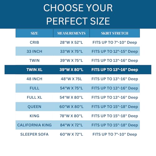 Image of Guardmax Terry Cotton Twin XL Size Mattress Protector - Waterproof & Dust Mite Proof Mattress Cover with Stretchable Pockets - Soft, Comfortable, & Noiseless Waterproof Fitted Sheet.(39 x 80 x 13)