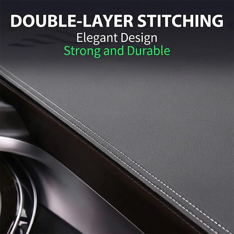Tapis de tableau de bord en cuir VW Caddy finition luxe antidérapant - 5