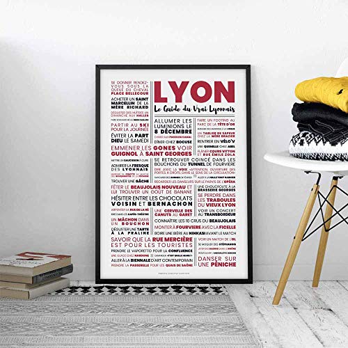 Affiche Lyon papier qualité musée de Frog Posters format 30x40 cm - 7