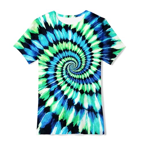 Image of Boys Tie Dye Shirt Size 4-14 Hippies Senior Rainbow Tees T Shirts for Kids | Tees T shirts for Kids