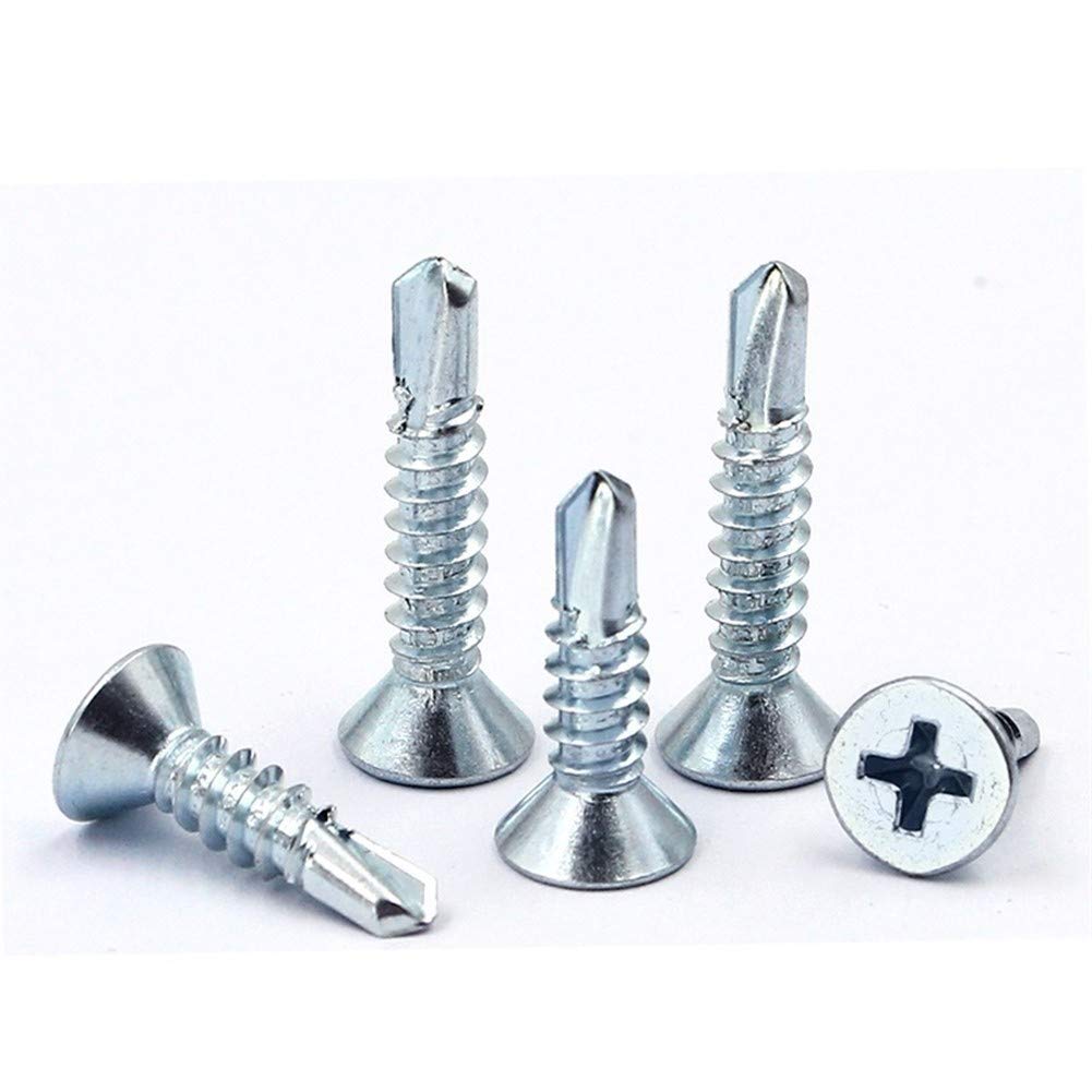 CHFENG-SS 1KG M4.8 GB15856.2 Tornillos autoperforantes de cabeza avellanada empotrada con rosca de tornillo roscado D005 (color: 50 mm, tamaño: M4.8 (1 kg))