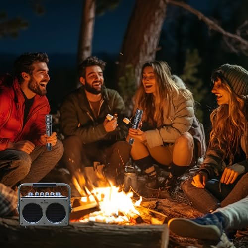Image of MLOVE Karaoke Machine for Adults with 2 Wireless Microphone, Bluetooth 5.4 200W Portable PA Speaker,REC, EQ Sound Effects, Instrument Input - Ideal for Home,Outdoor Parties Friends and Families Gifts