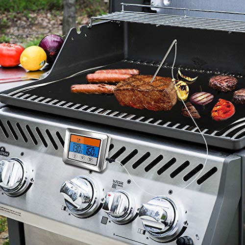 Kohi Digital Meat Thermometer Food Thermometer Oven Safe Timer With 3.2" Large Color Touch Screen For Grilling Roasting Turkeys, Bbq, Oven Cooking #TOP6