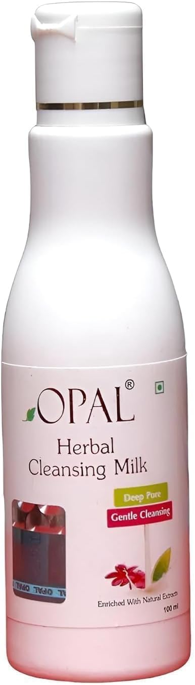 Opal Herbal Cleansing Milk Lotion | Enhanced With Naturals Extracts | Net Weight - 100 ml | (Pack of 1)
