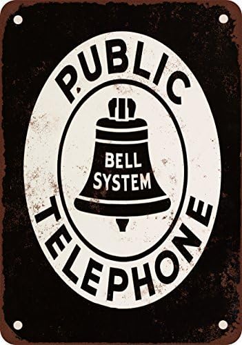 Unoopler Bell System Public Telephone Vintage Look Reproduction Metal Tin Sign 8X12 Inches