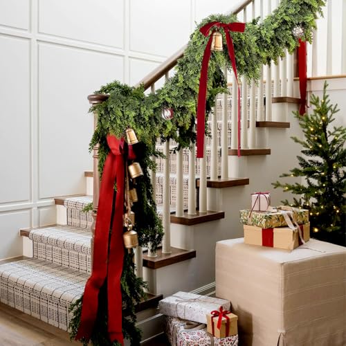 Guirlande de Noël en cèdre sans entretien pour décoration intérieure ext - 8