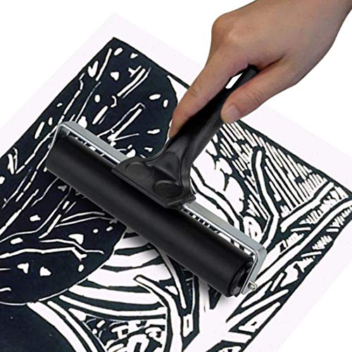 Poualss Brayers Tape Roller 3.8 Inch, 2.2 Inch, 2Pcs Rubber Roller For Printmaking Wallpapers Stamping Gluing Application #TOP6