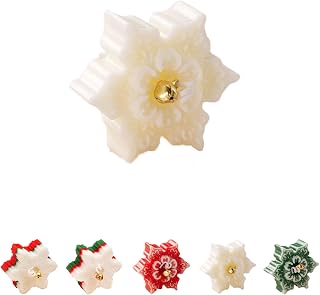 Christmas Snowflake Scented Candles, Aromatherapy Wax Candles for Xmas Home Table Decor, Holiday New Year Party Decoration Supplies (White)