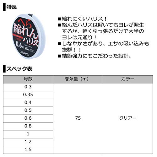 DAIWA Nylon Line Spatula No. 0.6 75 m Clear miniatura 3