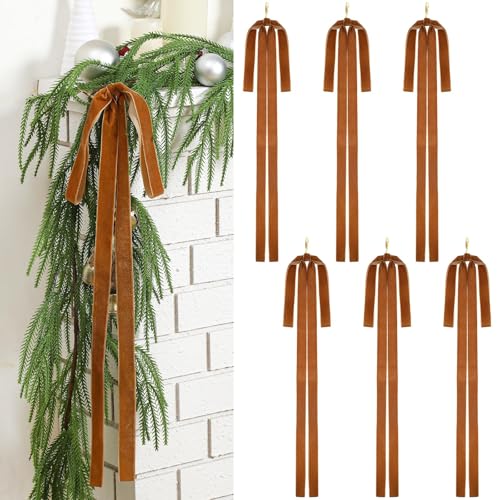 Schleifen Weihnachtsbaum, 6 PCS Weihnachtsschleifen, 60×40cm...