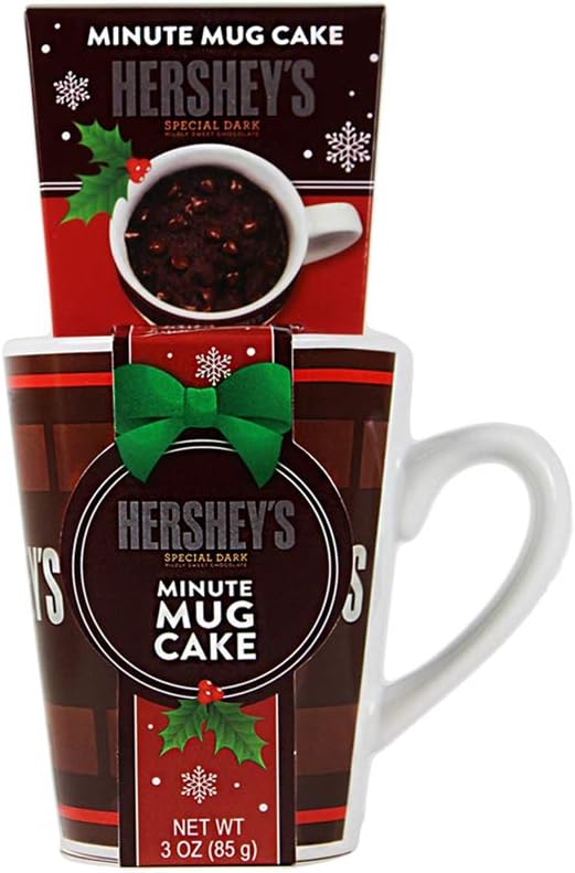 Hershey's Minute Mug Cake Gift Set with Hershey's Special Dark Chocolate Cake Mix